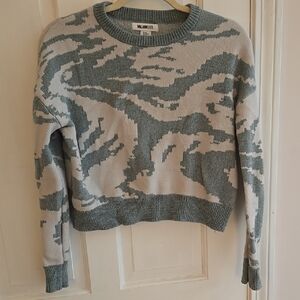 William Rast Gray and Cream Women's Sweater